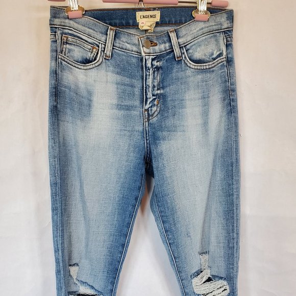 L'AGENCE Stylish ripped jeans size 26 in great shape! - Picture 5 of 6